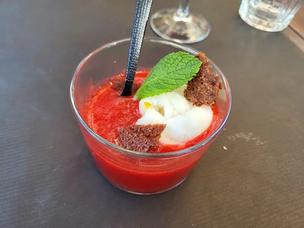 Soupe de Fraises Sorbet Citron